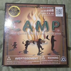 Education Outdoors Camp Board Game Family Size Multicolor Nature Trivia